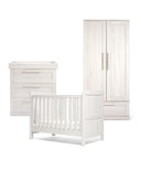 Mamas & Papas Furniture Sets Atlas 3 Piece Convertible Cot Range with Dresser Changer & Wardrobe - White
