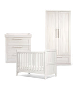 Mamas & Papas Furniture Sets Atlas 3 Piece Convertible Cot Range with Dresser Changer & Wardrobe - White