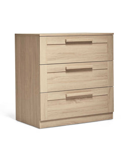 Mamas & Papas Furniture Sets Atlas 3 Piece Cotbed Range with Dresser Changer & Wardrobe - Light Oak