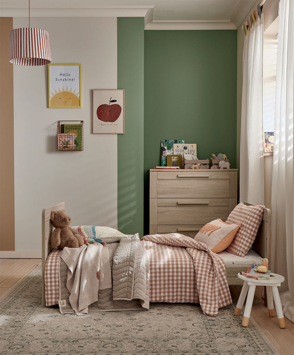 Mamas &amp; Papas Furniture Sets Atlas 3 Piece Cotbed Range with Dresser Changer &amp; Wardrobe - Light Oak