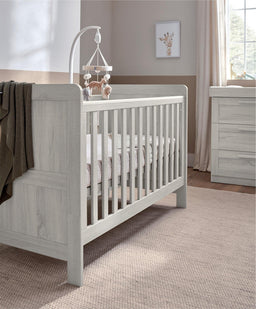 Mamas & Papas Furniture Sets Atlas 3 Piece Cotbed Range with Dresser Changer & Wardrobe - Nimbus White