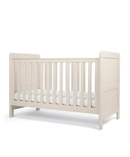 Mamas & Papas Furniture Sets Atlas Cotbed Starter Bundle with Essential Pocket Spring Mattress & Sheets - Stone