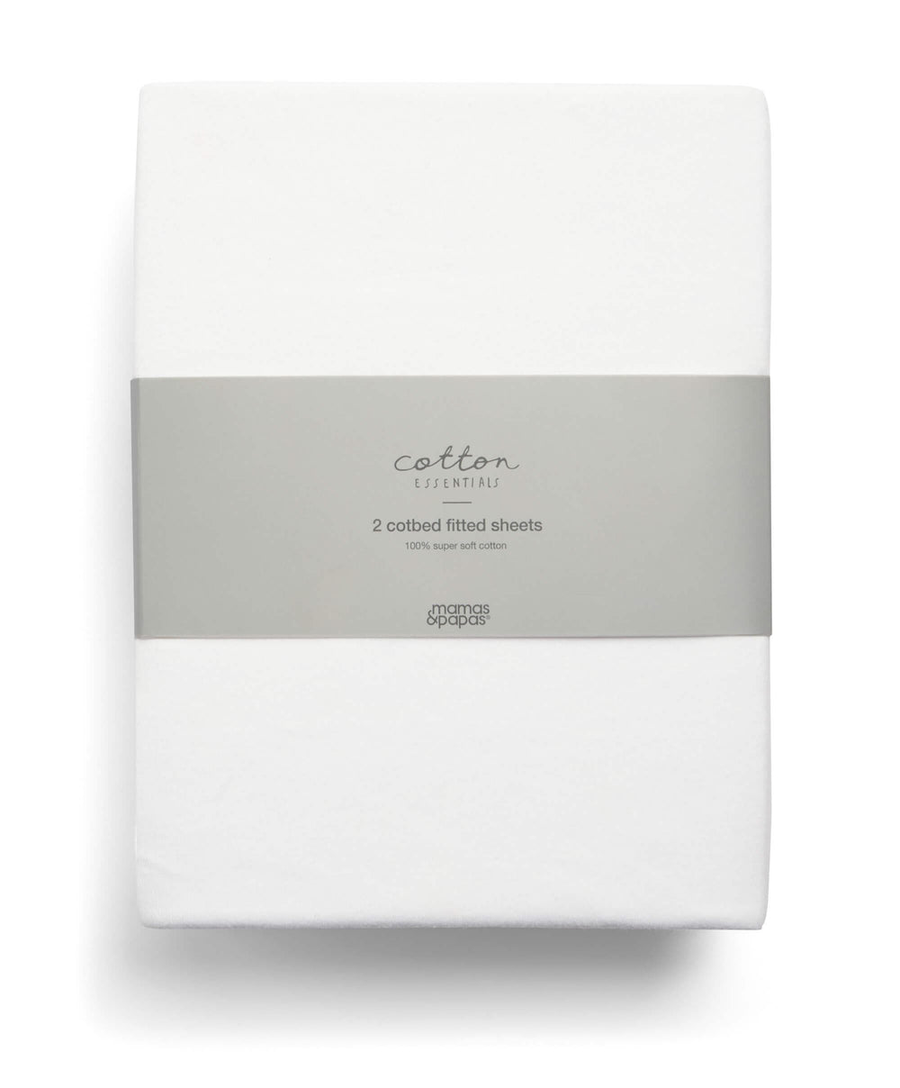 Mamas &amp; Papas Furniture Sets Atlas Cotbed Starter Bundle with Essential Pocket Spring Mattress &amp; Sheets - Stone