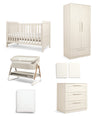 Mamas & Papas Furniture Sets Atlas Nursery Bundle with Lua Bedside Crib (6 Piece) – Stone