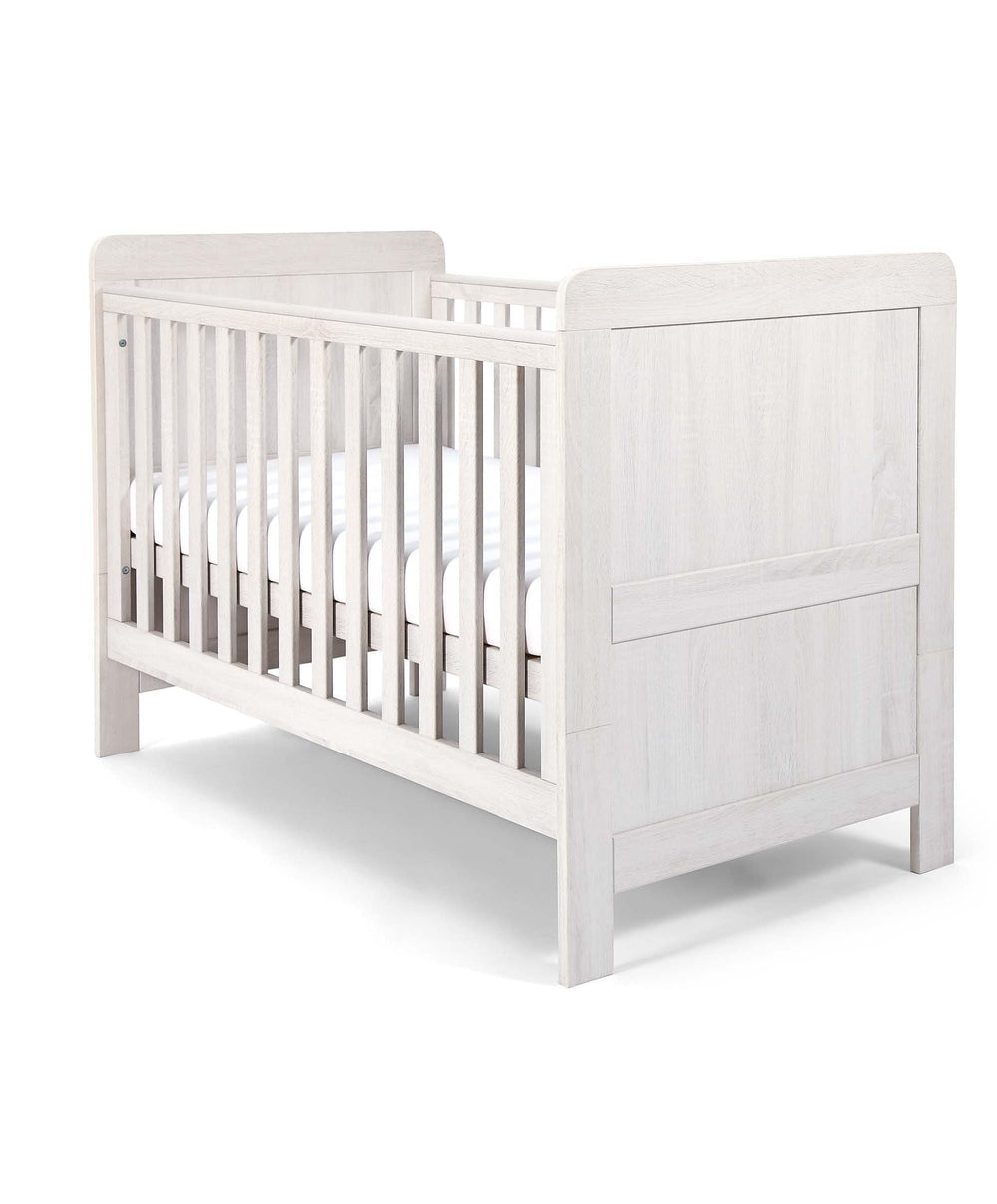 Mamas &amp; Papas Furniture Sets Atlas Nursery Bundle with Lua Bedside Crib (6 Piece) – White