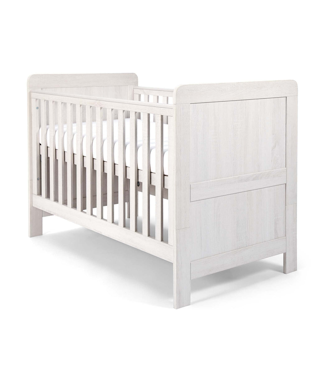 Mamas &amp; Papas Furniture Sets Atlas Nursery Bundle with Lua Bedside Crib (6 Piece) – White