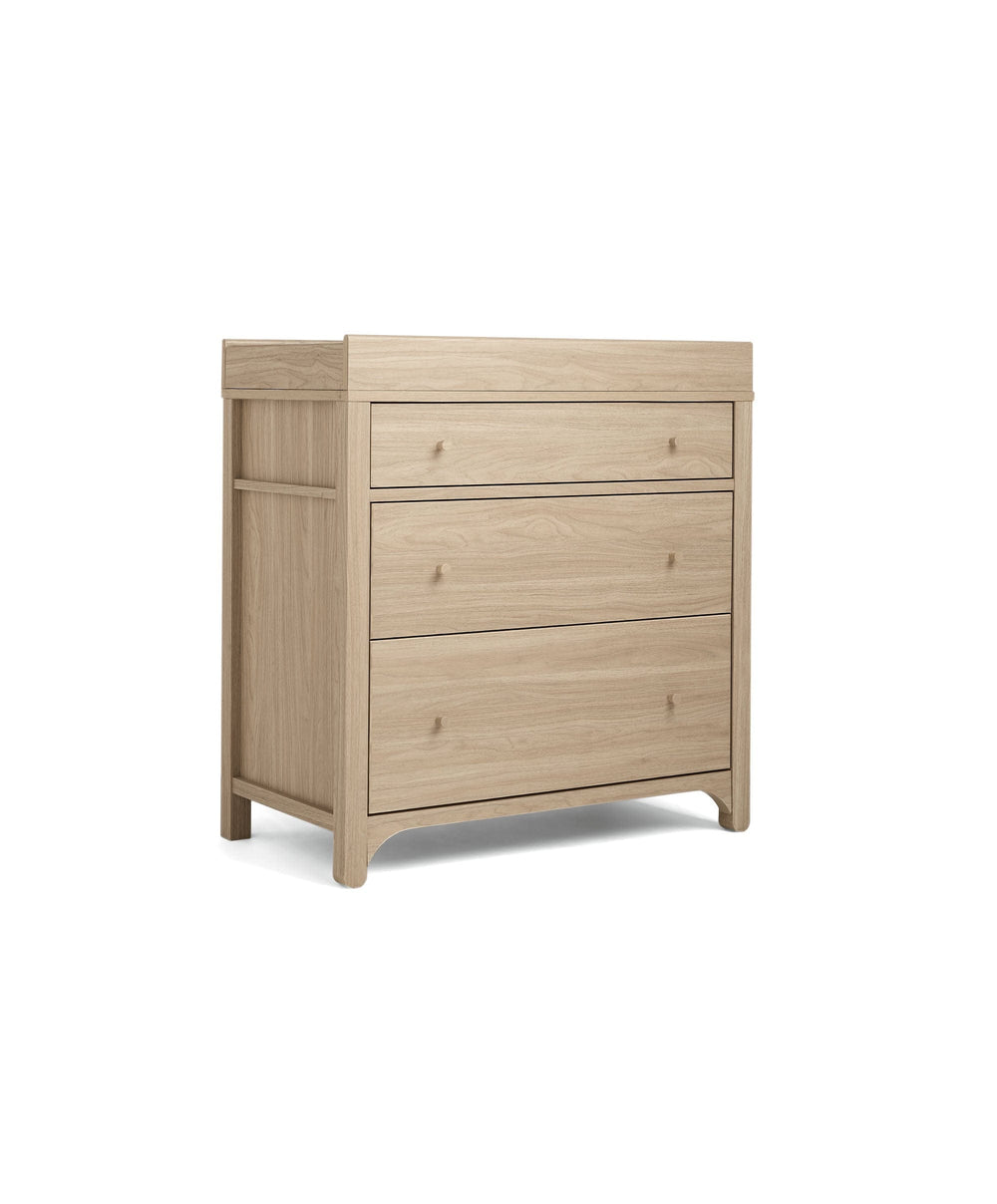 Mamas &amp; Papas Furniture Sets Barton 2 Piece Cotbed Set with Dresser Changer - Natural/Oak