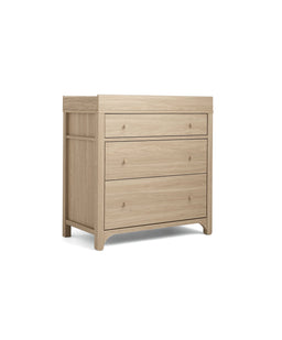 Mamas & Papas Furniture Sets Barton  3 Piece Cotbed Range with Dresser Changer & Wardrobe - Natural/Oak