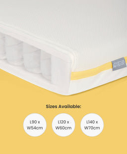 Mamas & Papas Furniture Sets Barton Cotbed With Essential Airflow Pocket Spring Cotbed Mattress Bundle