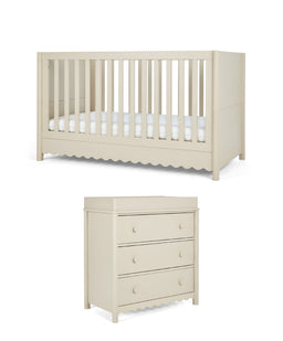 Mamas & Papas Furniture Sets Eryn 2 Piece Cotbed Set with Dresser Changer - Cashmere