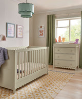 Mamas & Papas Furniture Sets Eryn 2 Piece Cotbed Set with Dresser Changer - Willow Green