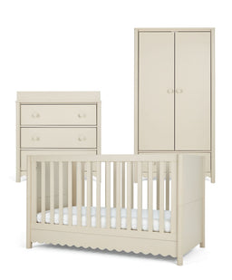 Mamas & Papas Furniture Sets Eryn 3 Piece Cotbed Range with Dresser Changer & Wardrobe - Cashmere