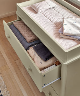 Mamas & Papas Furniture Sets Eryn 3 Piece Cotbed Range with Dresser Changer & Wardrobe - Willow Green