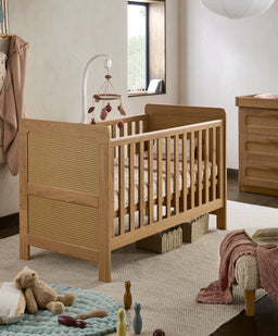 Mamas & Papas Furniture Sets Esna 3 Piece Cotbed Set with Dresser Changer & Wardrobe - Rattan