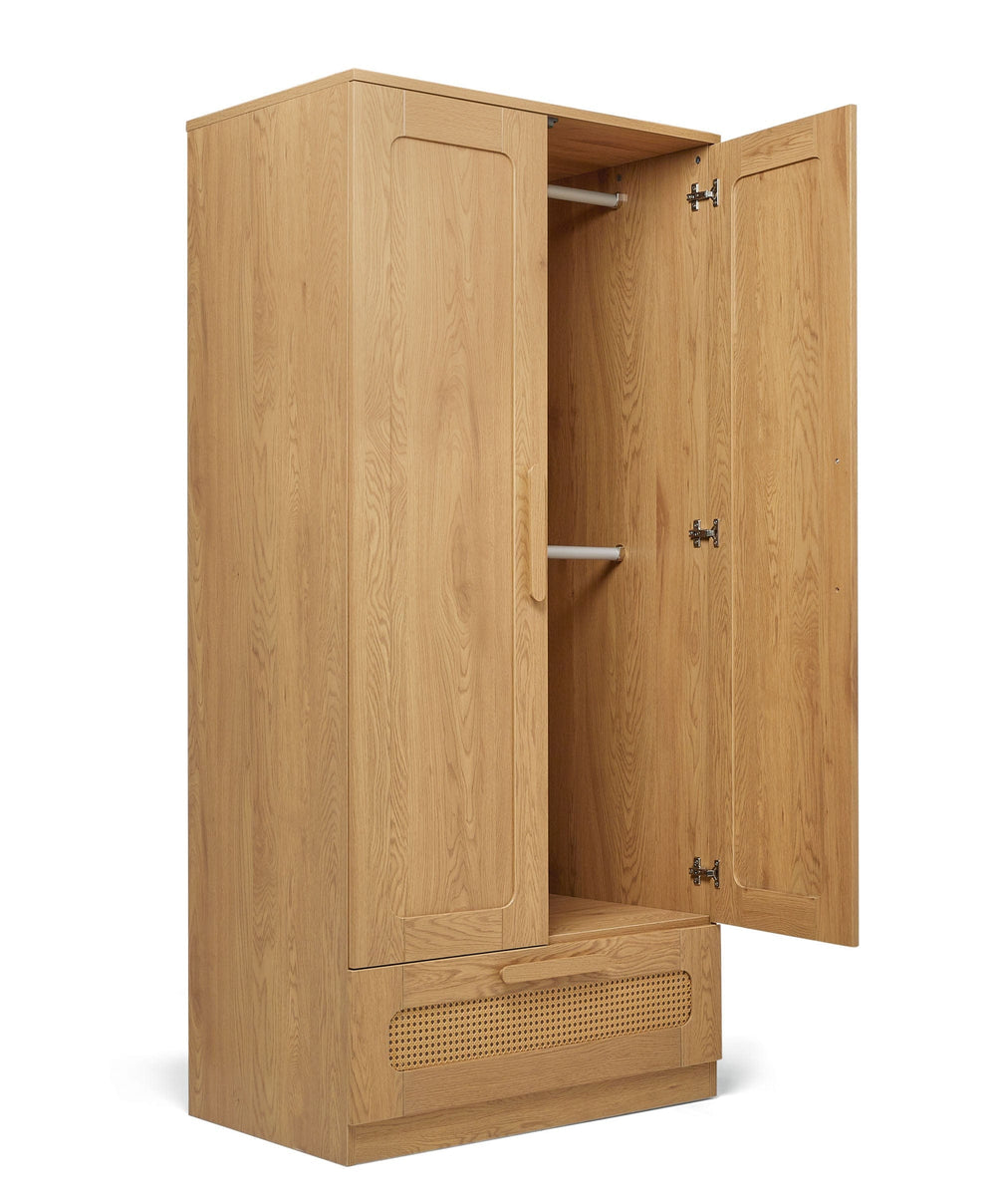 Mamas &amp; Papas Furniture Sets Esna Nursery Bundle with Lua Bedside Crib (6 Piece) – Rattan