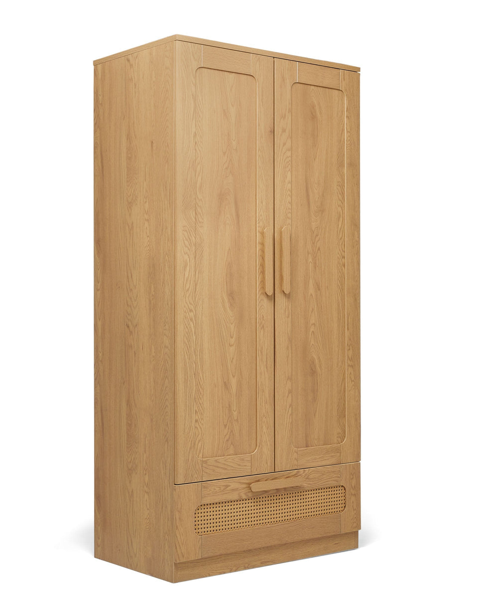 Mamas &amp; Papas Furniture Sets Esna Nursery Bundle with Lua Bedside Crib (6 Piece) – Rattan