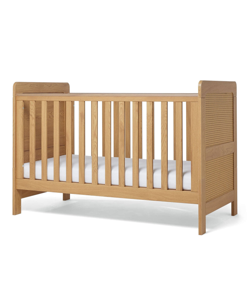 Mamas &amp; Papas Furniture Sets Esna Nursery Bundle with Lua Bedside Crib (6 Piece) – Rattan
