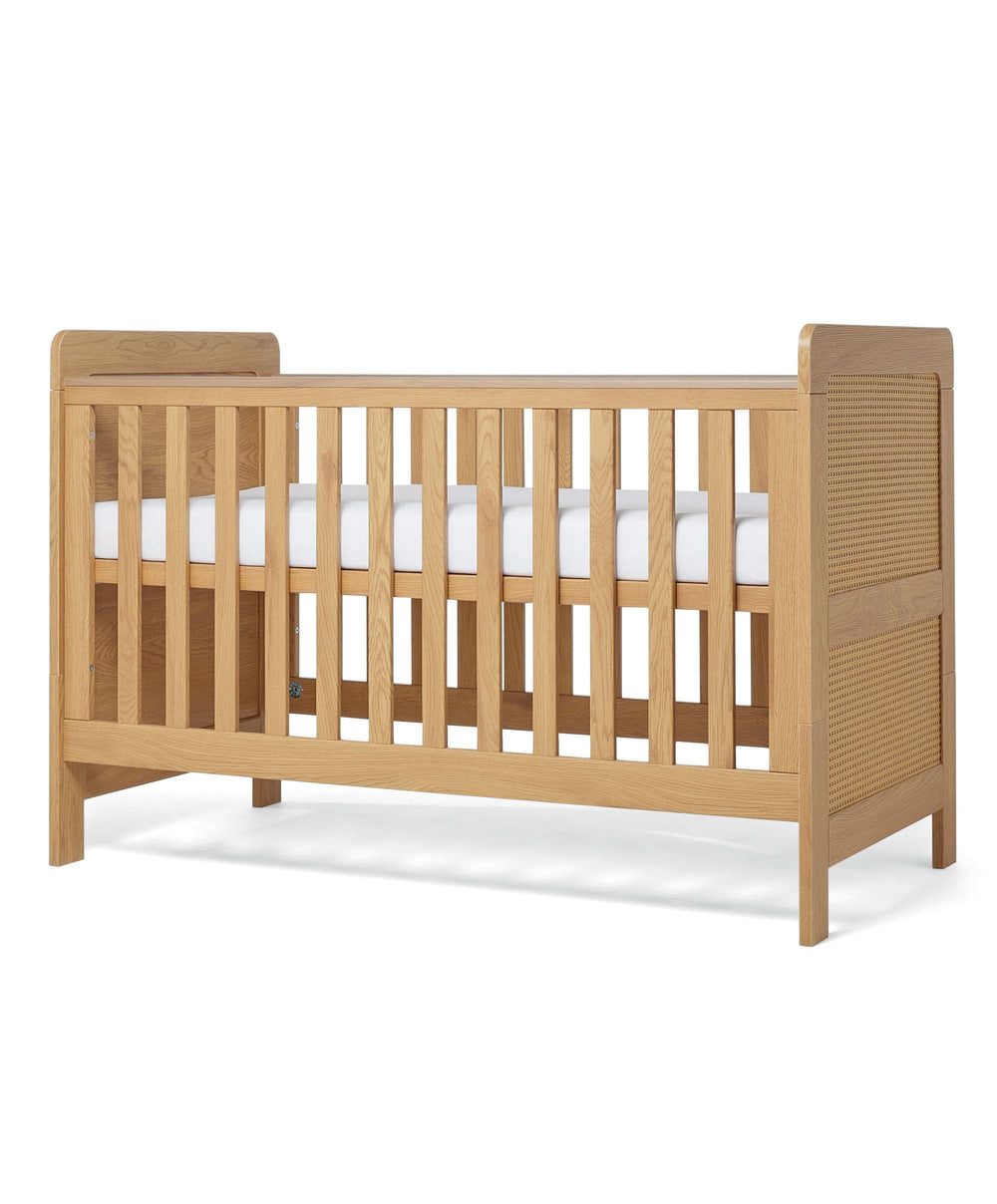 Mamas &amp; Papas Furniture Sets Esna Nursery Bundle with Lua Bedside Crib (6 Piece) – Rattan