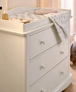 Mamas & Papas Furniture Sets Flyn 2 Piece Cotbed Set with Dresser Changer - White