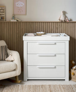 Mamas & Papas Furniture Sets Franklin 2 Piece Cotbed Set with Dresser Changer - White Wash