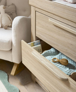 Mamas & Papas Furniture Sets Franklin 3 Piece Cotbed Range with Dresser Changer & Double Wardrobe - Oak