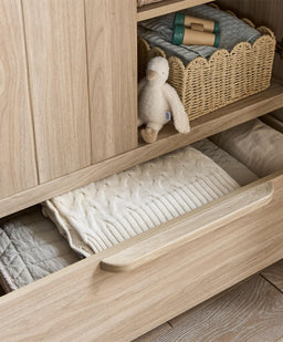 Mamas & Papas Furniture Sets Franklin 3 Piece Cotbed Range with Dresser Changer & Double Wardrobe - Oak