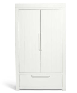 Mamas & Papas Furniture Sets Franklin 3 Piece Cotbed Range with Dresser Changer & Double Wardrobe - White Wash