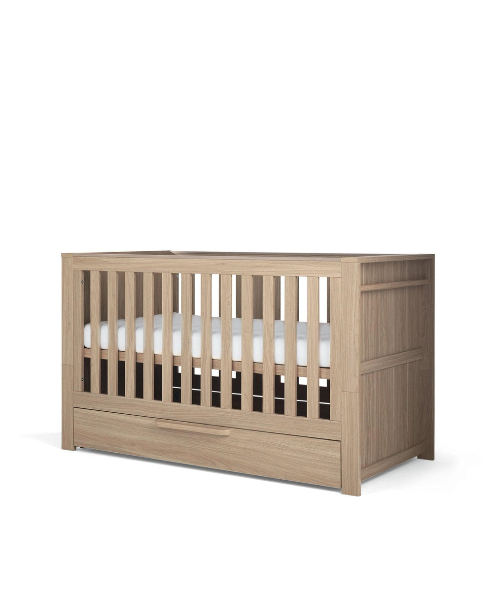 Mamas &amp; Papas Furniture Sets Franklin Nursery Bundle with Lua Bedside Crib (6 Piece) – Natural Oak