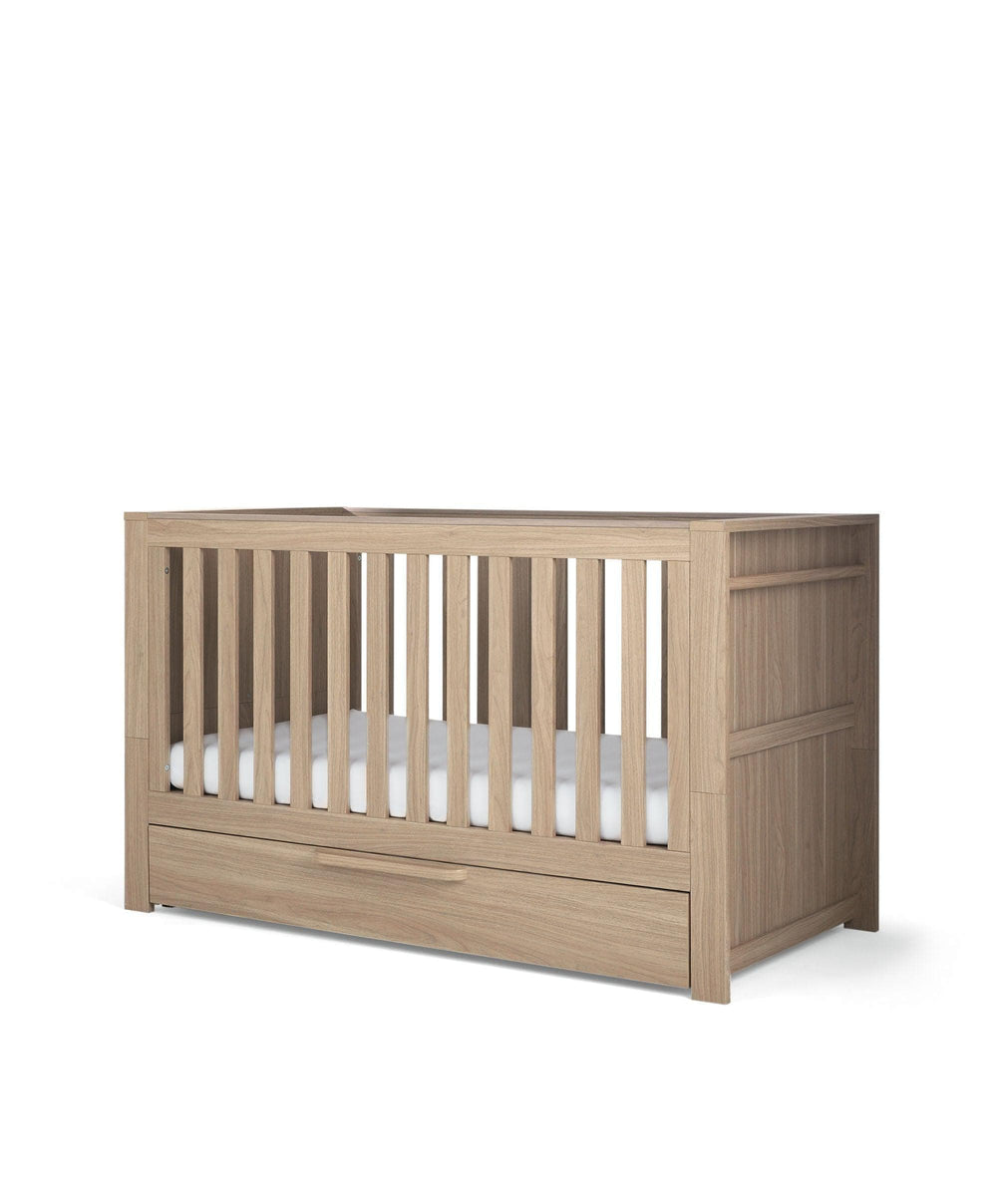 Mamas &amp; Papas Furniture Sets Franklin Nursery Bundle with Lua Bedside Crib (6 Piece) – Natural Oak