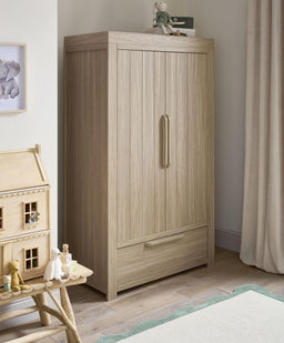 Mamas & Papas Furniture Sets Franklin Nursery Bundle with Lua Bedside Crib (6 Piece) – Natural Oak