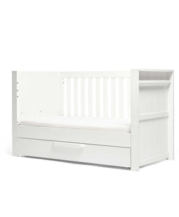 Mamas & Papas Furniture Sets Franklin Nursery Bundle with Lua Bedside Crib (6 Piece) – White Wash