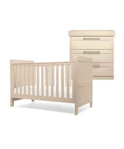 Mamas & Papas Furniture Sets Hampden 2 Piece Cotbed Set with Dresser Changer - Cashmere
