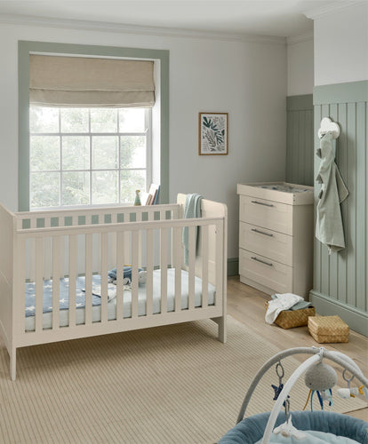 Mamas & Papas Furniture Sets Hampden 2 Piece Cotbed Set with Dresser Changer - Cashmere