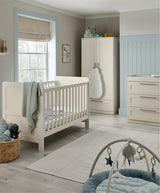 Mamas & Papas Furniture Sets Hampden 3 Piece Cotbed Range with Dresser Changer & Wardrobe - Pebble