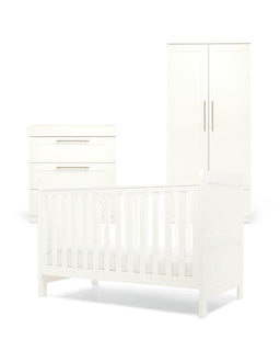 Mamas & Papas Furniture Sets Hampden 3 Piece Cotbed Range with Dresser Changer & Wardrobe - White