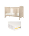 Mamas & Papas Furniture Sets Hampden Cotbed & Essential Airflow Pocket Spring Cotbed Mattress Bundle - Cashmere