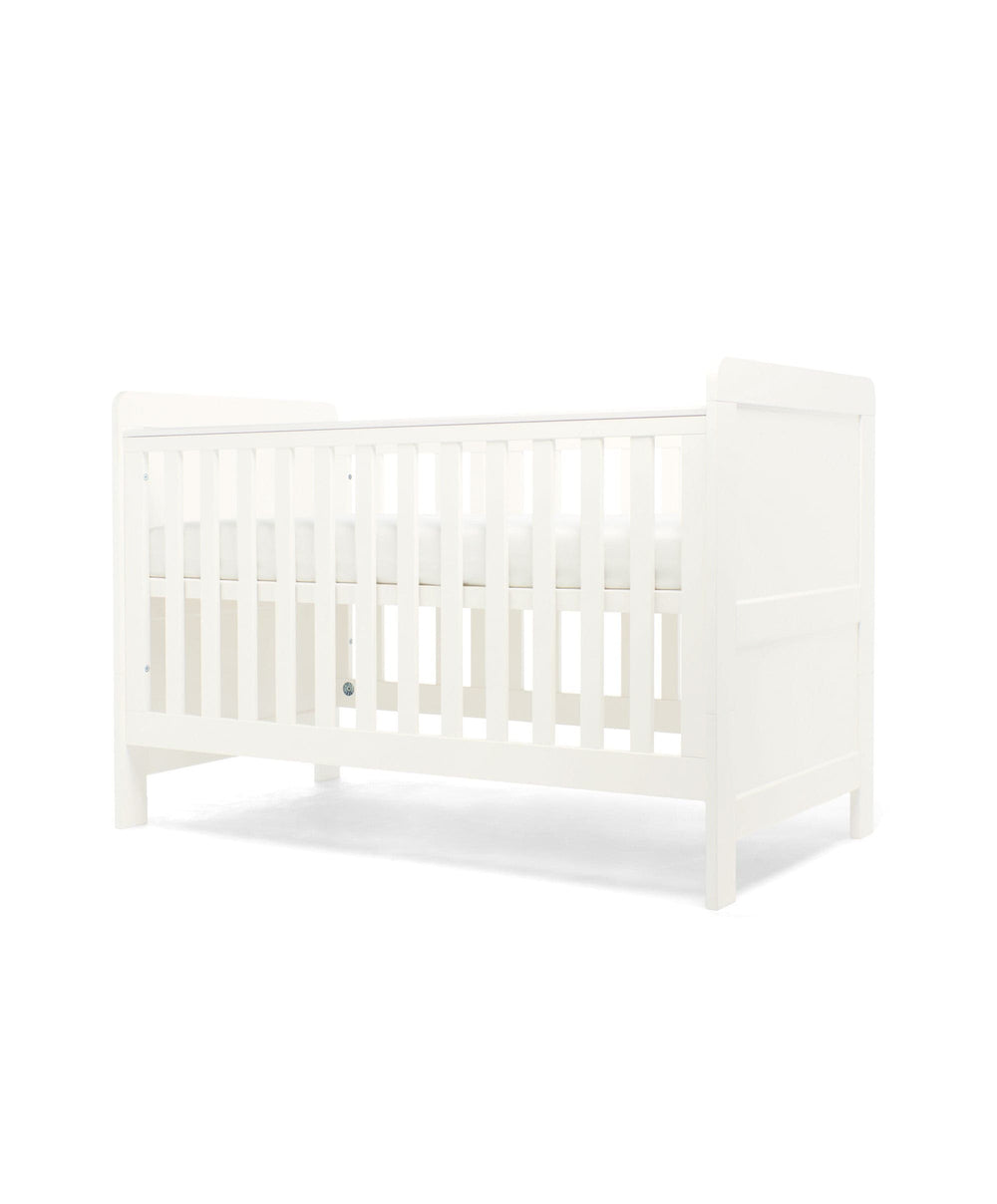 Mamas &amp; Papas Furniture Sets Hampden Cotbed &amp; Premium Pocket Spring Cotbed Mattress Bundle - White