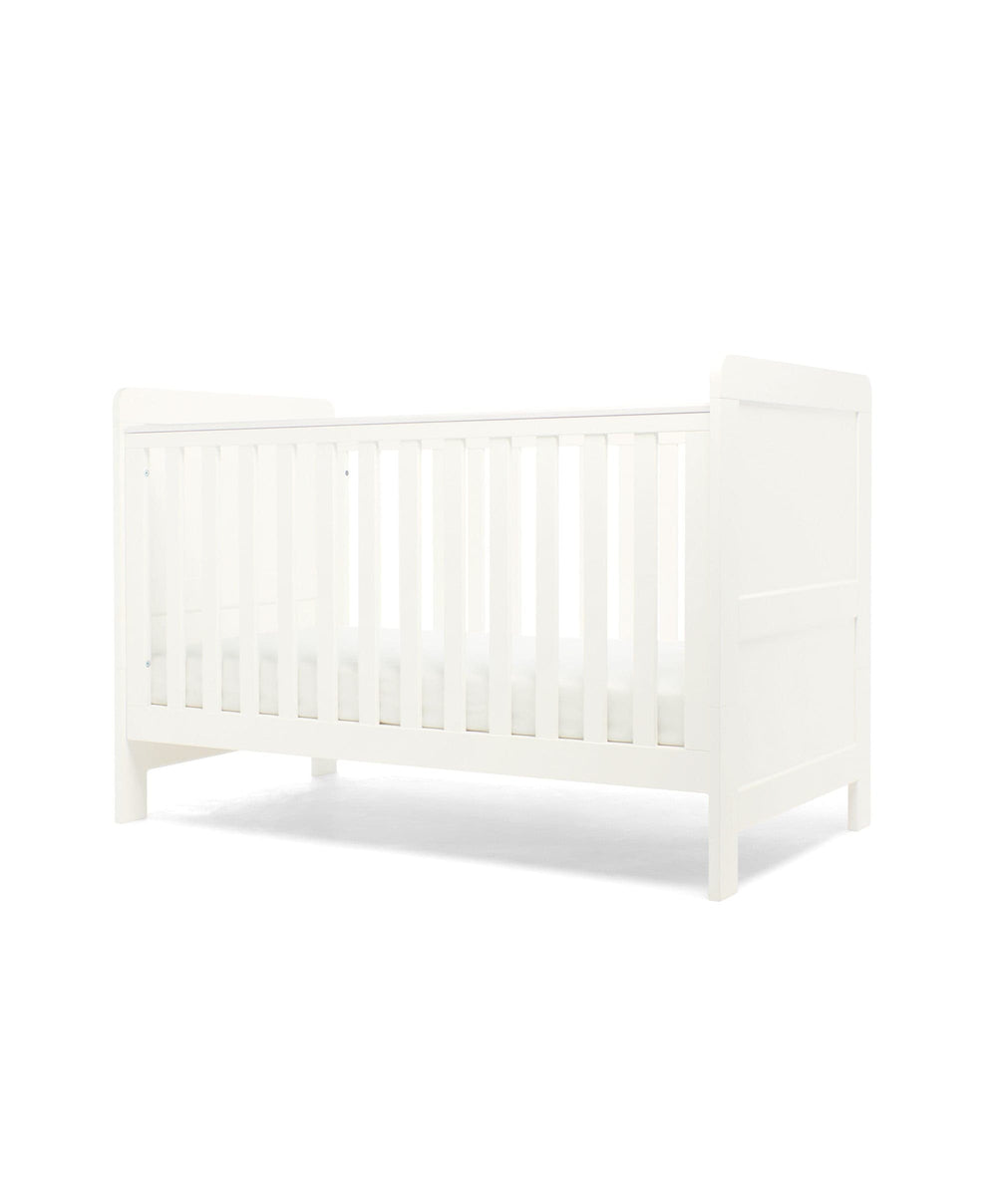 Mamas &amp; Papas Furniture Sets Hampden Cotbed &amp; Premium Pocket Spring Cotbed Mattress Bundle - White