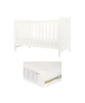 Mamas & Papas Furniture Sets Hampden Cotbed & Premium Pocket Spring Cotbed Mattress Bundle - White