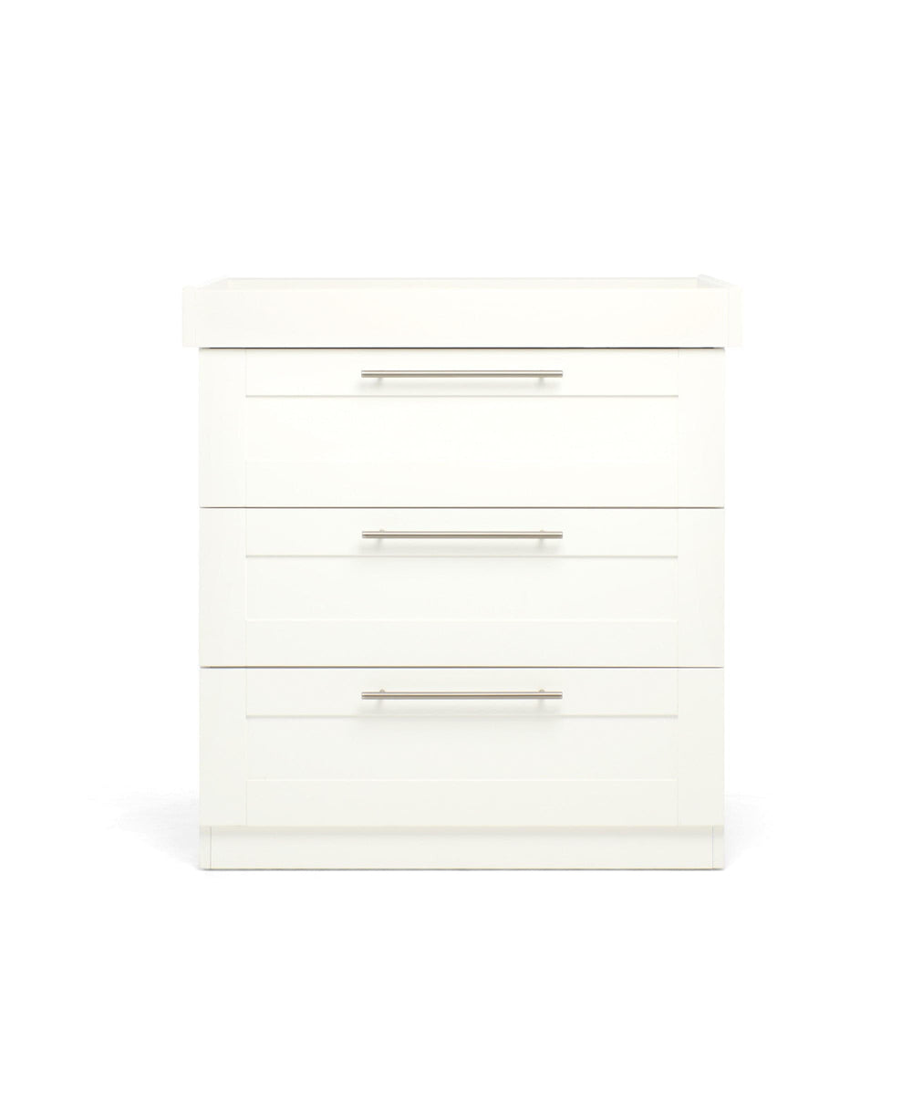 Mamas &amp; Papas Furniture Sets Hampden Nursery Bundle with Lua Bedside Crib (6 Piece) – White