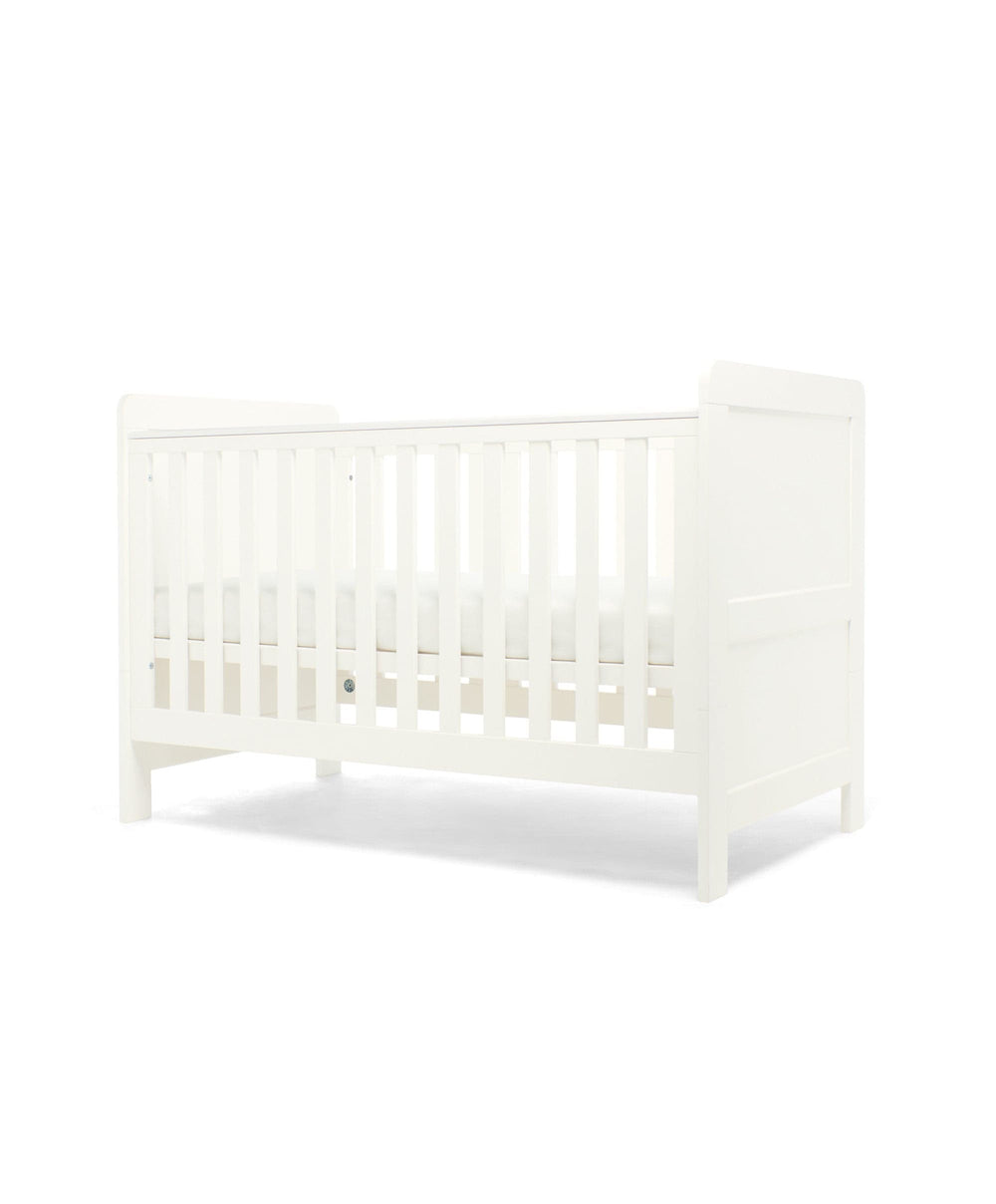 Mamas &amp; Papas Furniture Sets Hampden Nursery Bundle with Lua Bedside Crib (6 Piece) – White
