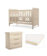 Mamas & Papas Furniture Sets Hampden Nursery Furniture Set & Essential Airflow Fibre Cotbed Mattress - Cashmere