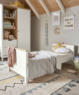 Mamas & Papas Furniture Sets Harwell 3 Piece Cotbed Range with Dresser Changer & Wardrobe - White