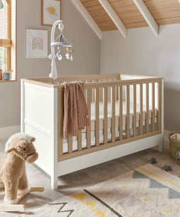 Mamas & Papas Furniture Sets Harwell 3 Piece Cotbed Range with Dresser Changer & Wardrobe - White