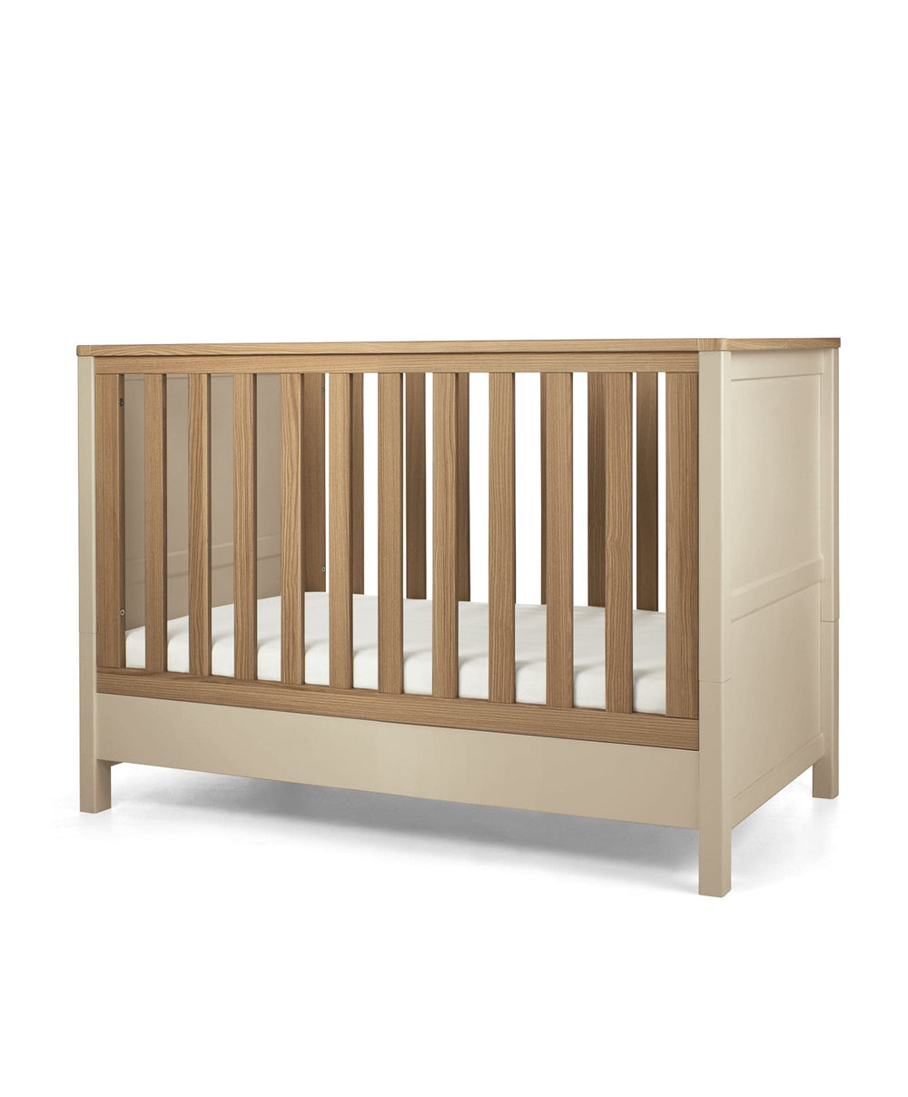 Mamas &amp; Papas Furniture Sets Harwell Convertible Cot Bundle with Premium Pocket Spring Petite Cot Mattress - Cashmere