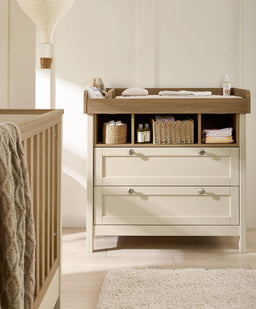 Mamas & Papas Furniture Sets Harwell Nursery Bundle with Lua Bedside Crib (6 Piece) – Cashmere