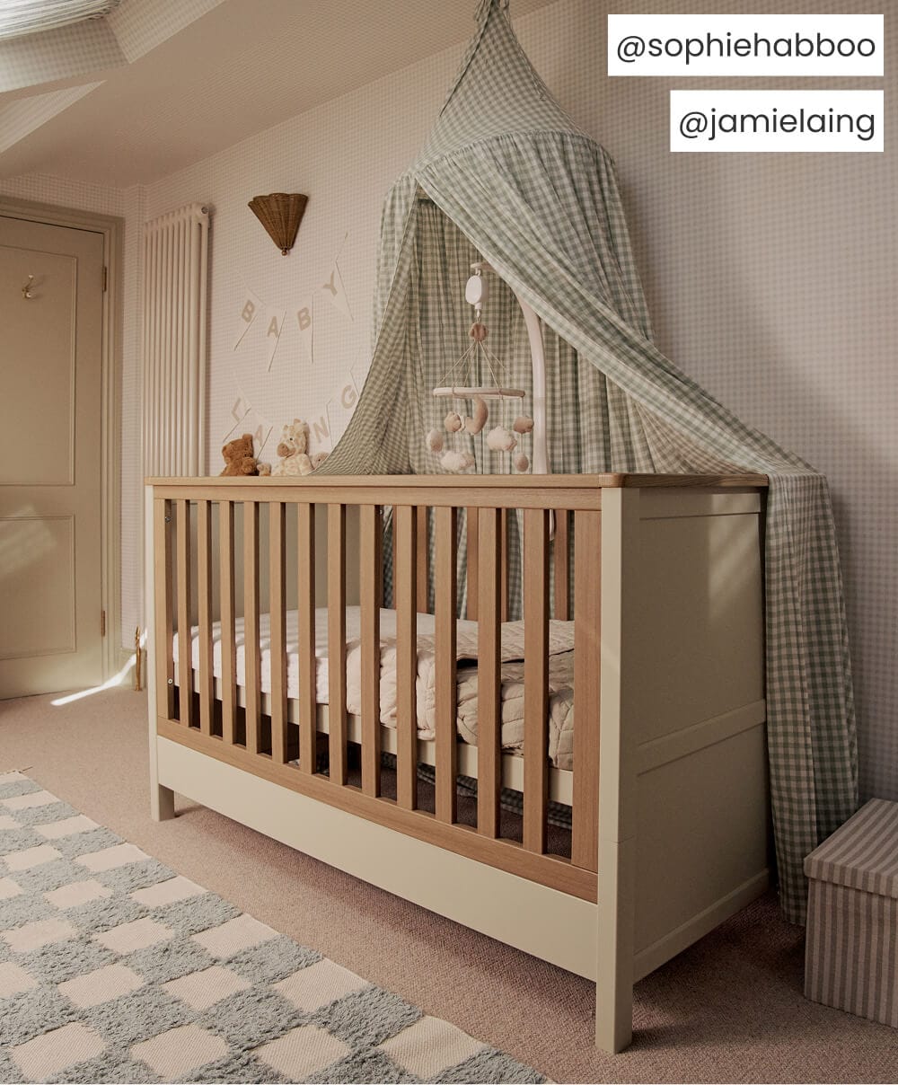 Mamas &amp; Papas Furniture Sets Harwell Nursery Bundle with Lua Bedside Crib (6 Piece) – Cashmere