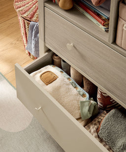 Mamas & Papas Furniture Sets Litton 2 Piece Cotbed Set with Dresser Changer - Washed Oak