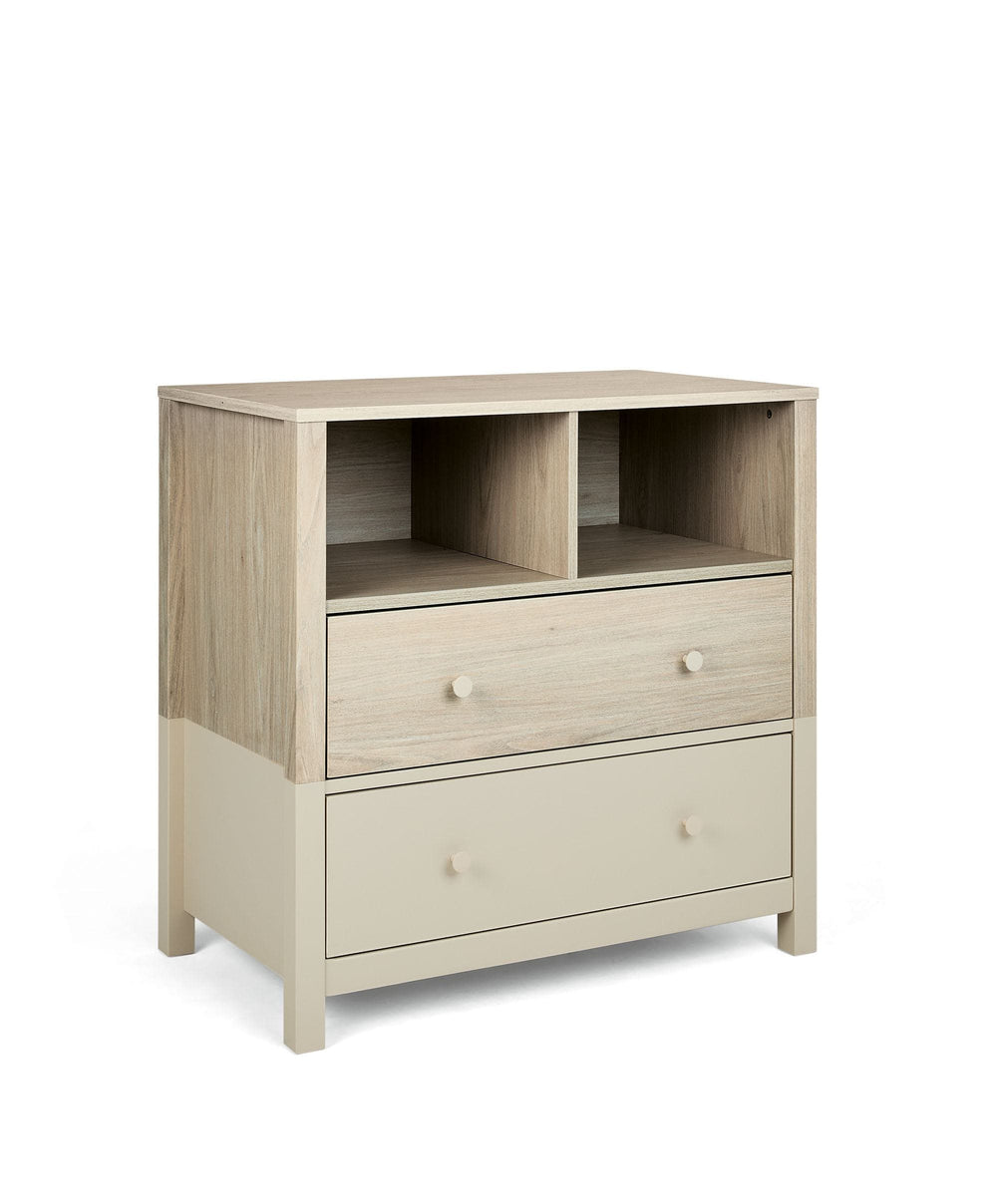 Mamas &amp; Papas Furniture Sets Litton 2 Piece Cotbed Set with Dresser Changer - Washed Oak