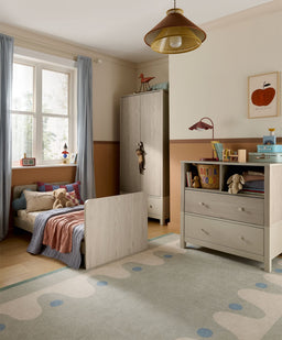Mamas & Papas Furniture Sets Litton 3 Piece Cotbed Range with Dresser Changer and Wardrobe - Washed Oak